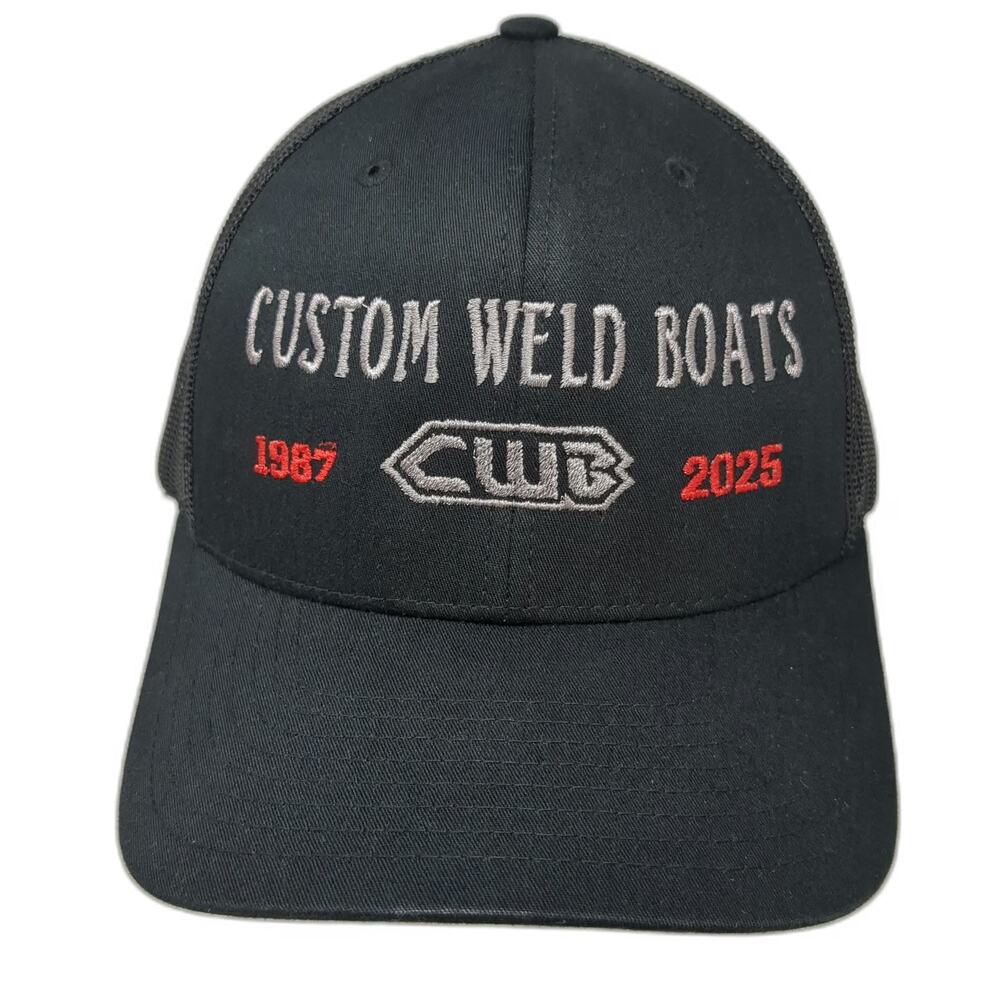 Richardson Trucker Hat Black One Size Custom Weld Boats 1987 2025 Mesh Snapback